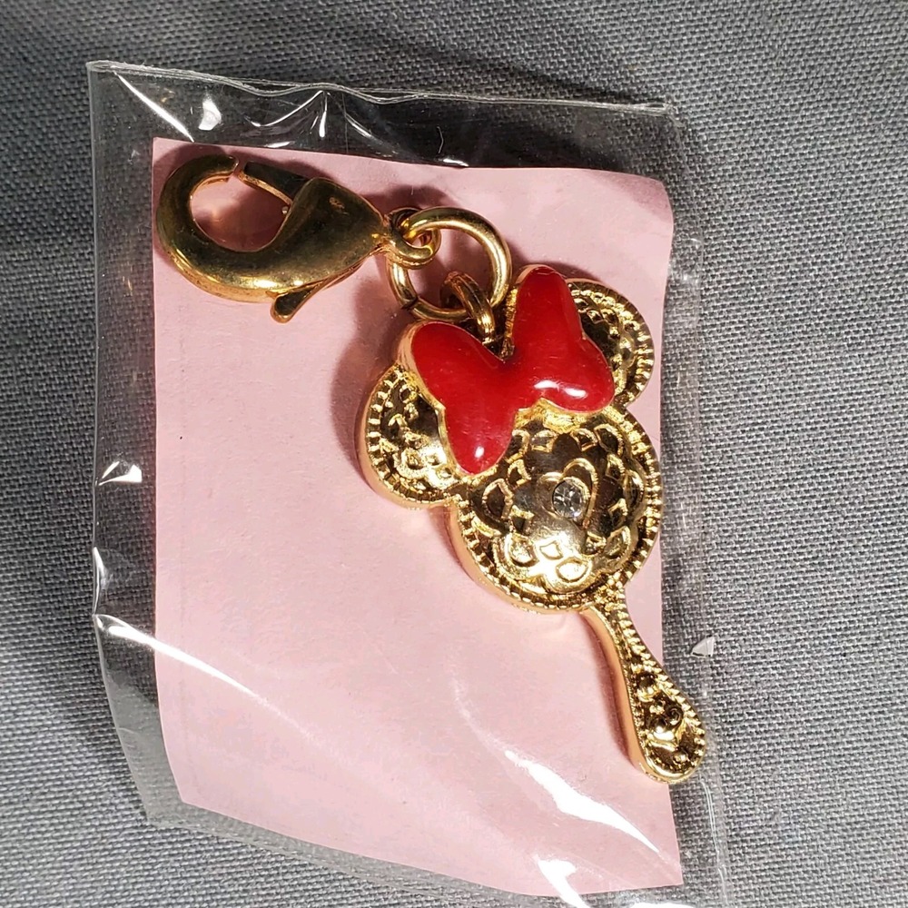 Hotel Miracosta Tokyo Disney Resort Golden Mirror Charm Red Ribbon Minnie New